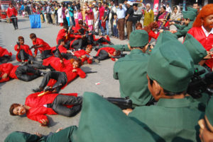 নেতাজী সুভাষ বিদ্যানিকেতনের শোভাযাত্রা৷ ছবি - জাগরণ৷