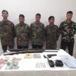 অস্ত্র সহ ৫ এনএলএফটি জঙ্গির আত্মসমর্পণ
