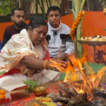 মেহের কালী বাড়িতে আয়োজিত যজ্ঞে উপস্থিত কেন্দ্রীয়মন্ত্রী প্রতিমা ভৌমিক