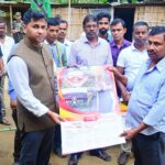 পূর্ব ত্রিপুরা আসনের মনোনীত প্রার্থী কৃতি সিং দেববর্মার সমর্থনে বাড়ি বাড়ি ভোট প্রচারে মন্ত্রী সুধাংশু