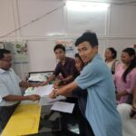 স্কলারশিপ প্রদানের দাবিতে স্মারকলিপি প্রদান টি এস ইউর