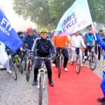 “ফিট ইন্ডিয়া সানডে অন সাইকেল” কর্মসূচিতে যোগ কেন্দ্রীয় ক্রীড়ামন্ত্রীর