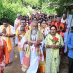 শ্রীশ্রী রুদ্রচন্ডী মহাযজ্ঞের সূচনা উপলক্ষ্যে মাতাবাড়ি সংলগ্ন মধ্যপাড়াতে বর্ণাঢ্য শোভাযাত্রা