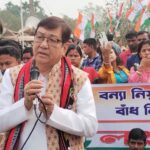 মনু নদীর বাঁধ সংস্কারের দাবিতে কৈলাসহরে কংগ্রেসের লংমার্চ