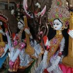 ধর্মনগরের কুমোরটুলিতে শেষ মুহূর্তের ব্যস্ততা, চূড়ান্ত পর্যায়ের তুলির টান