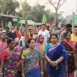 বিজেপির জনজাতি মোর্চার উদ্যোগে দেবদারু বাজারে অনুষ্ঠিত বিক্ষোভ মিছিল