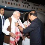 গুয়াহাটি বিমানবন্দর থেকে সরুসজাই স্টেডিয়াম, প্রায় ২৬ কিমি সড়কে রোড শো প্ৰধানমন্ত্ৰীর