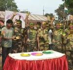 বিএসএফ’র হোলি উৎসব, লঙ্কামুড়া বিওপিতে আনন্দোচ্ছ্বাস