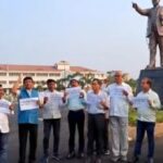 ত্রিপুরা বিধানসভায় আম্বেদকরের মূর্তির পাদদেশে বাম বিধায়কদের বিক্ষোভ