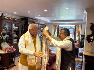 কেন্দ্রীয় বিদ্যুৎ মন্ত্রীর সাথে সাক্ষাৎ ত্রিপুরার বিদ্যুৎ মন্ত্রীর