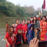 ঊনকোটি জেলার দেও নদীতে চাকমা সম্প্রদায়ের ফুল বিজু উৎসব পালিত