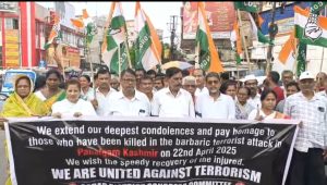 পহেলগাঁও-এ পর্যটকদের উপর জঙ্গি হামলা, নিহতদের প্রতি শ্রদ্ধা জানিয়ে শহরের মৌন মিছিল কংগ্রেসের