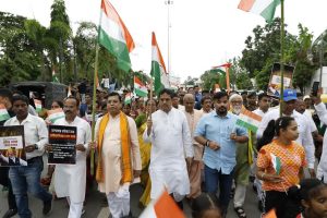 ভারতমায়ের বীর সৈনিকদের প্রতি শ্রদ্ধা জানিয়ে আগরতলার রাজপথে তিরঙ্গা যাত্রা প্রদেশ বিজেপির