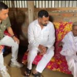 ৯০ বর্ষীয়া বৃদ্ধা মায়ের পাশে বিধায়ক সুশান্ত দেব