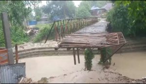 বৃষ্টিতে ভেসে গেলো ব্রিজ, গোলাঘাটি&hellip;