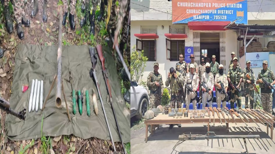 মনিপুরে নিরাপত্তা বাহিনীর বড় অভিযান: বিপুল অস্ত্র ও গোলাবারুদ উদ্ধার
