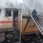 অল্পেতে রক্ষা : গরিব রথ এক্সপ্রেসের ইঞ্জিনে আগুন, সেনদ্রা স্টেশনে আতঙ্ক, যাত্রীরা সুরক্ষিত