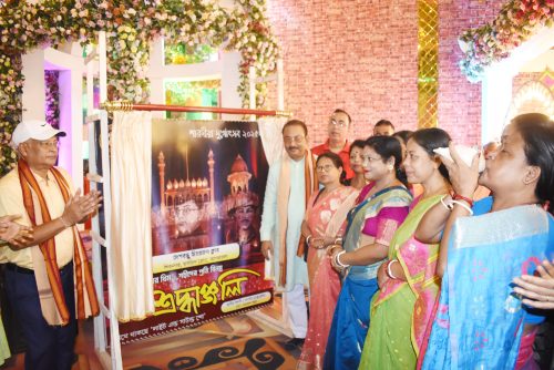 সাংসদ রাজীব ভট্টাচার্যের হাত ধরে উন্মোচিত হল দেশবন্ধু চিত্তরঞ্জন ক্লাবের এবারের দুর্গাপুজোর থিম
