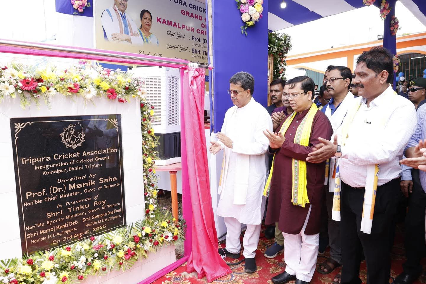 মুখ্যমন্ত্রীর হাতে কমলপুর ক্রিকেট মাঠের উদ্বোধন, টিসিএ বনাম বেঙ্গল টাইগার্স প্রীতি ম্যাচে জয় টিসিএ-র