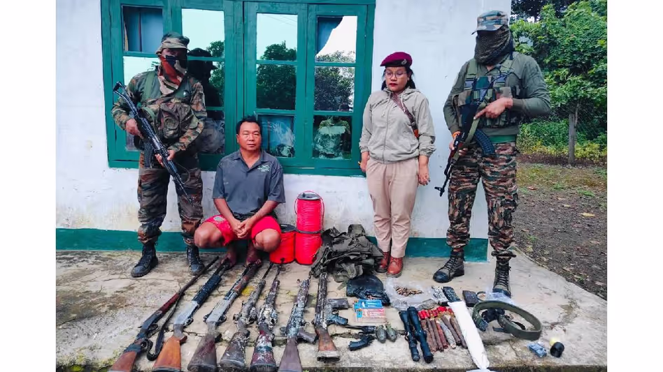 মিজোরামের চামফাইয়ে অস্ত্র ও বিস্ফোরক উদ্ধার, একজন আটক
