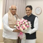 গুজরাটের মুখ্যমন্ত্রীর সাথে সাক্ষাৎ ত্রিপুরার মুখ্যমন্ত্রী