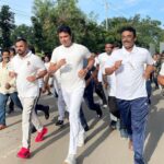 শান্তিরবাজারে যুব মোর্চার নমো ম্যারাথনে অংশ নিলেন সাংসদ বিপ্লব