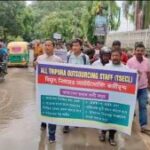 ৫ দফা দাবিতে বিদ্যুৎ নিগমের আউটসোর্সিং কর্মীদের ডেপুটেশন