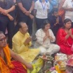 মহানবমীতে দুর্গাবাড়িতে পূজার্চনায় সাংসদ রাজীব