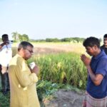 ধানক্ষেত নষ্ট হওয়া কৃষককে সর্বাত্মক সহায়তার আশ্বাস মন্ত্রী রতন লাল নাথের