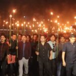 রোমান স্ক্রিপ্টের দাবিতে আগরতলায় টিএসএফ ও টিআইএসএফ-এর মশাল মিছিল