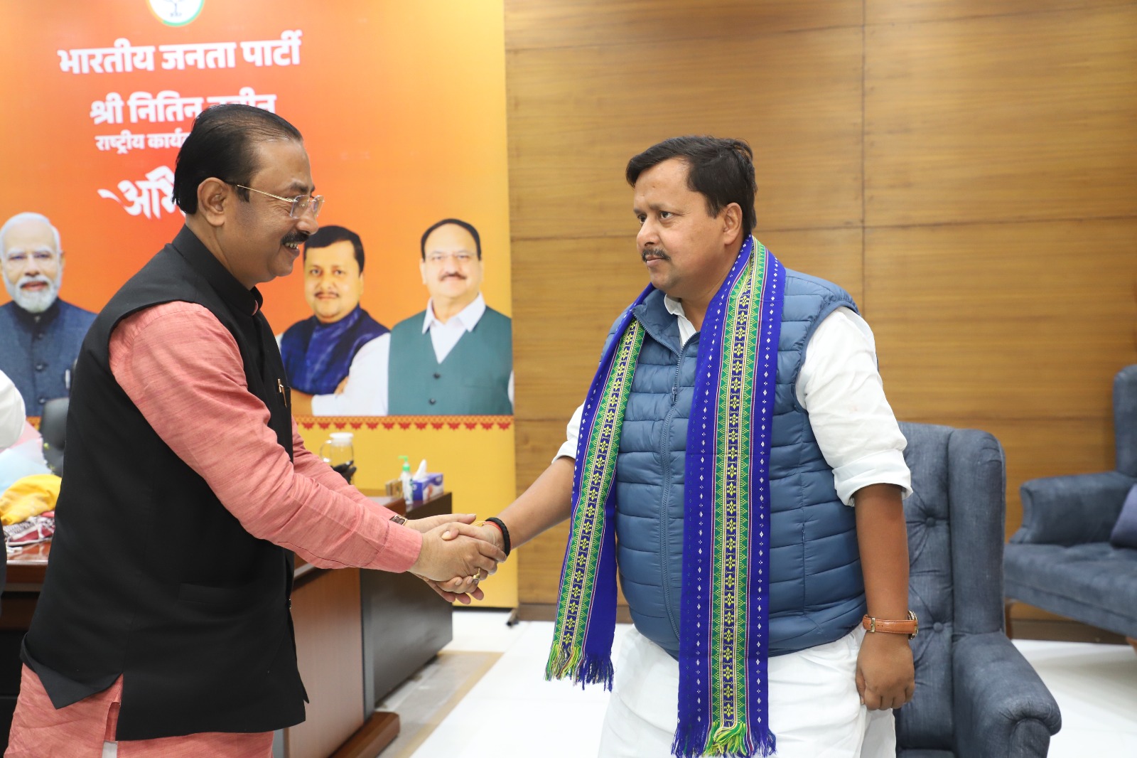 বিজেপির নবনিযুক্ত সর্বভারতীয় কার্যকরী সভাপতির সঙ্গে প্রদেশ বিজেপি সভাপতির সৌজন্য সাক্ষাৎ