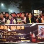 দেরাদুনে আদিবাসী ছাত্রের মৃত্যুর প্রতিবাদে আগরতলায় মোমবাতি মিছিল
