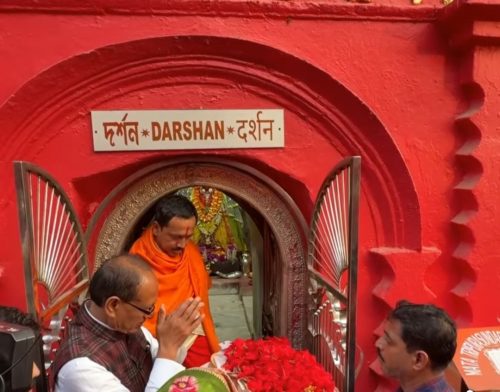 ত্রিপুরাসুন্দরী মন্দিরে কেন্দ্রীয় কৃষিমন্ত্রী