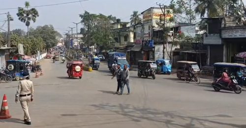 কেন্দ্রীয় ট্রেড ইউনিয়নের ডাকা ১২ ঘণ্টার ধর্মঘটে ধর্মনগরে স্বাভাবিক জনজীবন