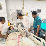 অসুস্থ বিজেপি নেত্রী গীতা রায়কে দেখতে জিবি হাসপাতালে গেলেন সাংসদ রাজীব