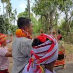 রাজঘাটে শক্তি প্রদর্শন তিপ্রা মথা প্রার্থী ই.এম রুনিয়েল দেববর্মার