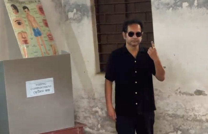 মান্দাইয়ে ভোট দিলেন প্রদ্যোত কিশোর দেববর্মন, জয়ের ব্যাপারে আশাবাদী