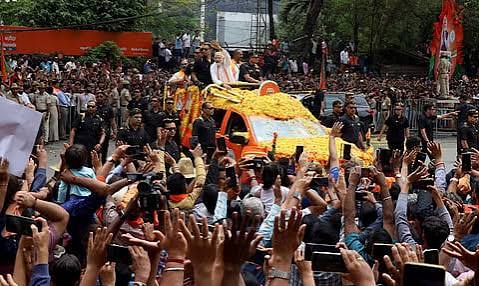 তিরুবনন্তপুরমে মোদীর রোডশো ঘিরে উৎসবের আবহ, উপচে পড়া ভিড়