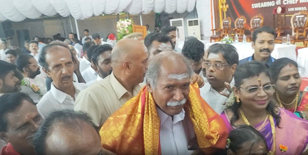 পুদুচেরির মুখ্যমন্ত্রী হিসেবে পঞ্চমবার শপথ নিলেন রঙ্গস্বামী, দায়িত্ব নিল এনডিএ সরকার