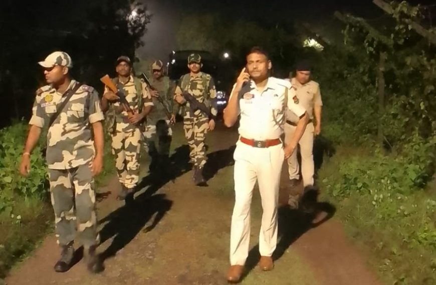 সীমান্ত সন্ত্রাস ও চোরাচালান রুখতে বিএসএফ-পুলিশের যৌথ পরিদর্শন বিলোনিয়ায়