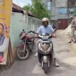 জ্বালানি সাশ্রয়ে স্কুটিতে বিজেপি রাজ্য সভাপতি রাজীব ভট্টাচার্য