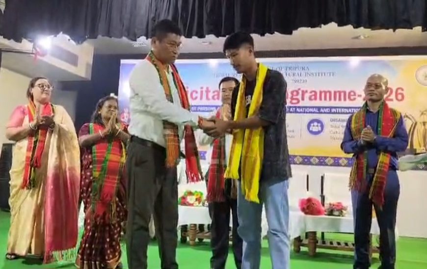জাতীয় ও আন্তর্জাতিক স্তরে কৃতীদের সম্মাননা, খেলাধুলায় গুরুত্ব দিচ্ছে রাজ্য সরকার: বিকাশ দেববর্মা