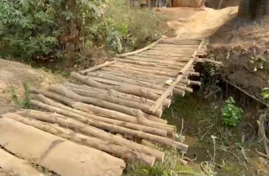 ছড়ার উপর বাঁশের সাঁকোই ভরসা, বক্স কালভার্ট নির্মাণের দাবিতে সরব বালডুংবাসী