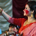 অম্বুবাচী উপলক্ষে লক্ষ্মীনারায়ণ বাড়ী মন্দিরে ভক্তদের ঢল, সিঁদুর খেলায় মাতলেন মহিলারা