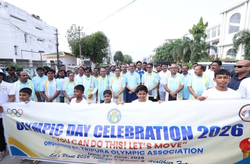 অলিম্পিক দিবস উপলক্ষে আগরতলায় বর্ণাঢ্য র্যালি, সূচনা করলেন মুখ্যমন্ত্রী
