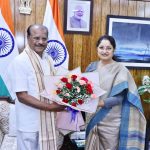 রাজ্যপালের সঙ্গে কেন্দ্রীয় নারী ও শিশু উন্নয়ন মন্ত্রীর সৌজন্য সাক্ষাত
