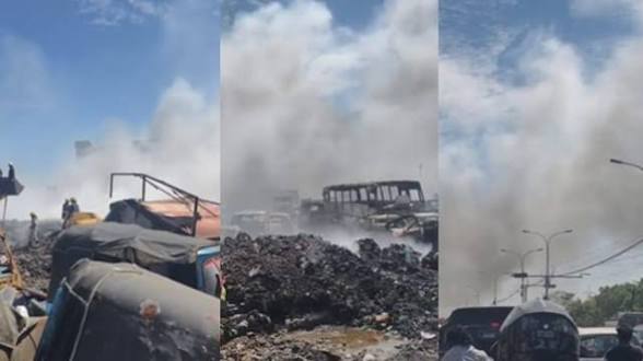 চেন্নাইয়ের পল্লিকারানাই ডাম্পইয়ার্ডে ভয়াবহ অগ্নিকাণ্ড, পুড়ে ছাই ১০০-র বেশি বাজেয়াপ্ত যানবাহন