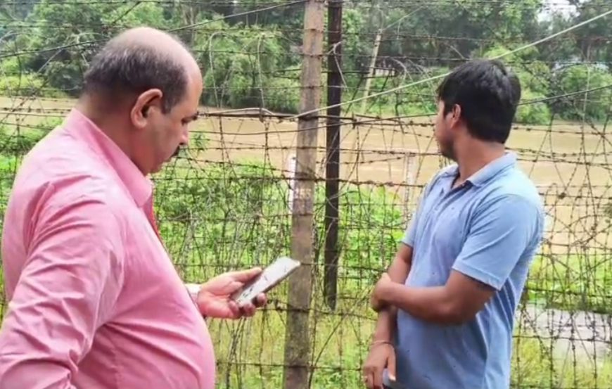সাব্রুমে টানা বর্ষণে ফেনী নদীর জলস্তর বৃদ্ধি, সরেজমিনে পরিদর্শনে মহকুমা শাসক