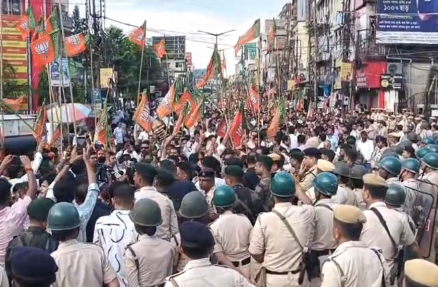 দিল্লির ঘটনাকে কেন্দ্র করে আগরতলায় বিজেপির বিক্ষোভ মিছিল, কংগ্রেসকে তীব্র আক্রমণ প্রদেশ সভাপতির