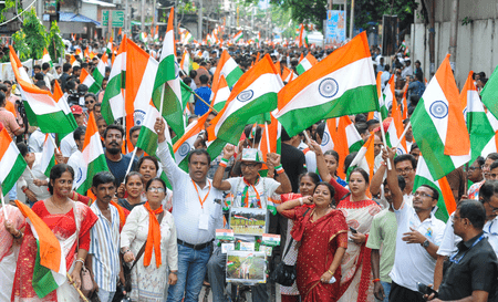স্বাধীনতা সংগ্রামীদের শ্রদ্ধা জানাতে দেশজুড়ে ‘তিরঙ্গা যাত্রা’ বিজেপির